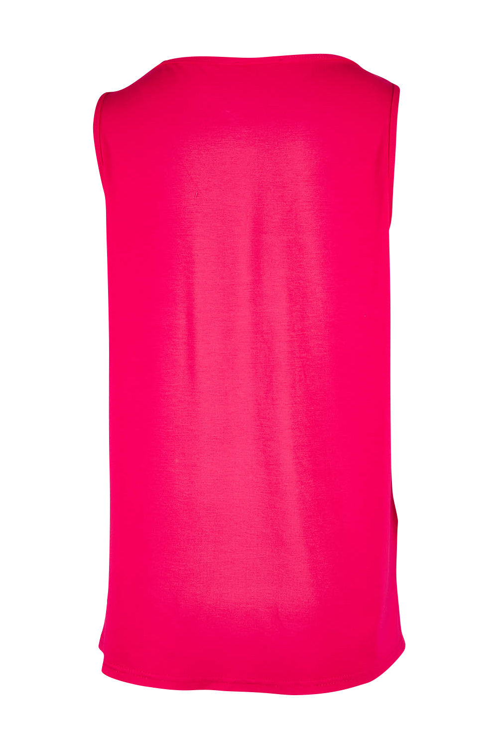 Product shot of the Belle Luxe Bamboo Tank in colour Lipstick (Pink), from the back