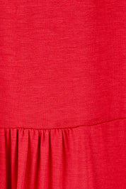 Product shot of the Belle Luxe Bamboo Cardigan in colour Red (Red), detail