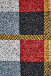 Product shot of the Belle Roll Neck Tunic in colour Multiprint (Grey), detail