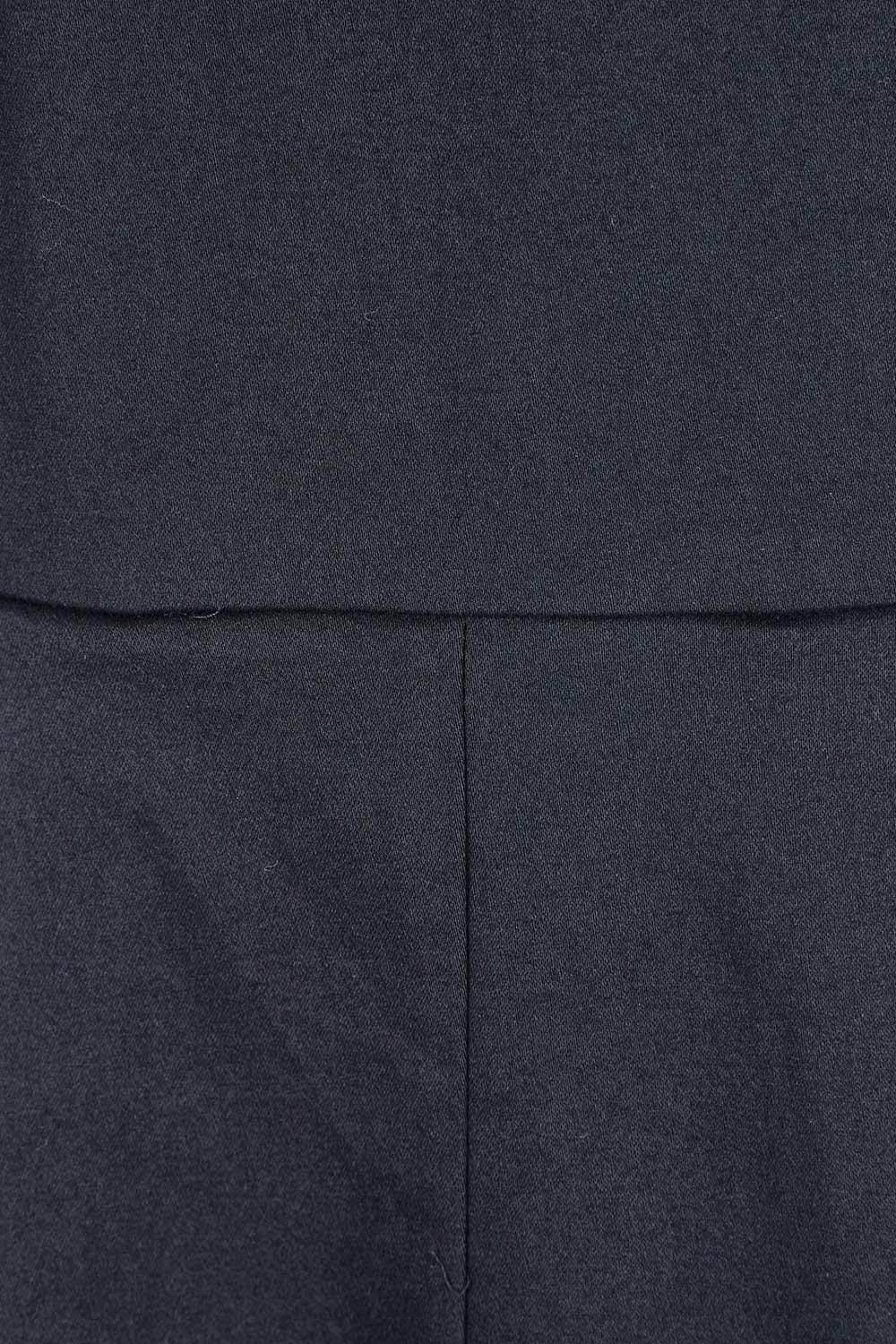 Product shot of the Belle Cotton Sateen Pleat Dress in colour Black (Black), detail