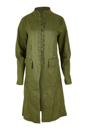 Product shot of the Attention To Me Jacket in colour Khaki (Green), from the front