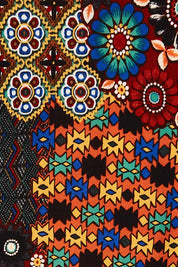 Product shot of the Life Is Beautiful Wrap Maxi Dress in colour Marrakesh (Red), detail