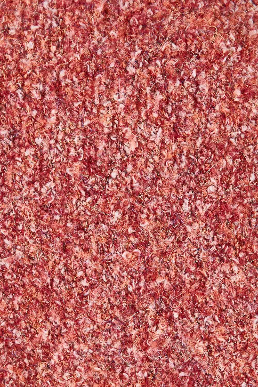 Product shot of the Soft Cloud Roll Neck Jumper in colour Brick (Red), detail