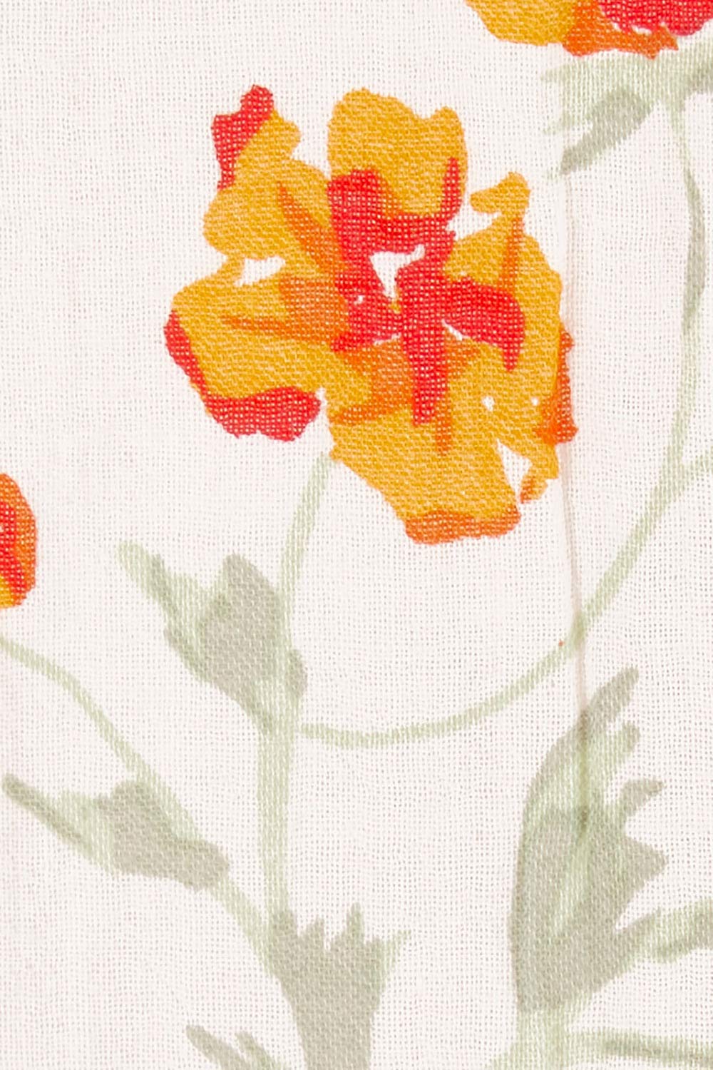 Product shot of the Sweet Pea Cotton Blouse in colour White (White), detail