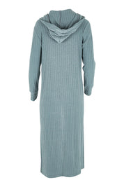 Product shot of the Watching Sunset Lounge Cardi in colour Duckegg (Blue), from the back