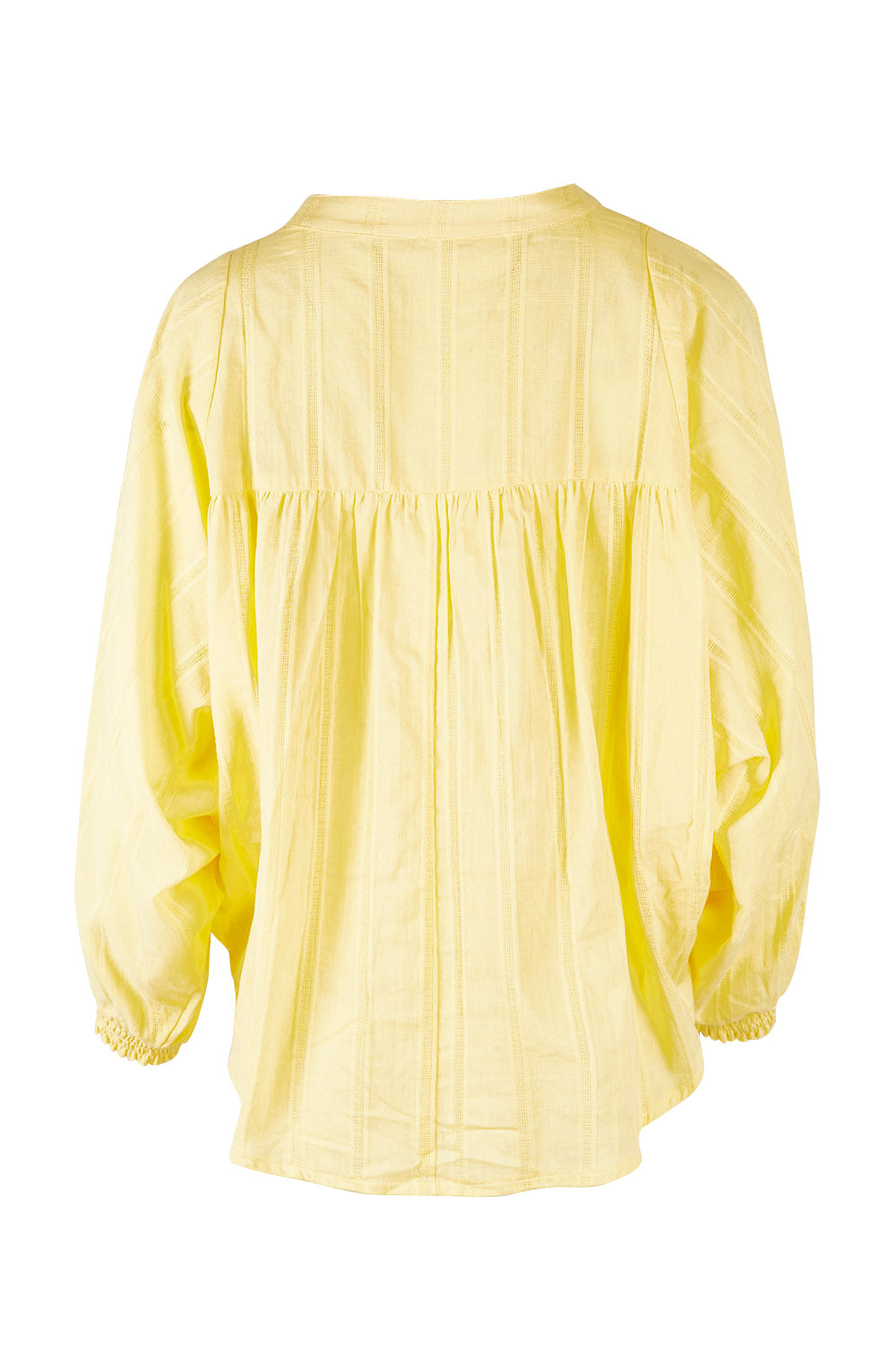 Product shot of the Easy Like A Sunday Morning Blouse in colour Buttermilk, from the back