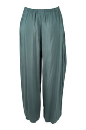 Product shot of the Endless Summer Side Gathered Pant in colour Forest (Green), from the back
