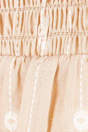 Product shot of the Delighted To Meet You Blouse in colour Sand, detail