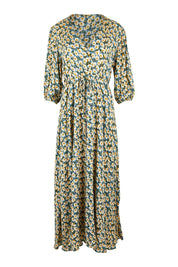 Product shot of the Daisy Chain Swing Dress in colour Daisy (Blue), from the front