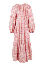 Product shot of the Light Of The Sun Cotton Dress in colour Pinkfleur (Pink), from the back