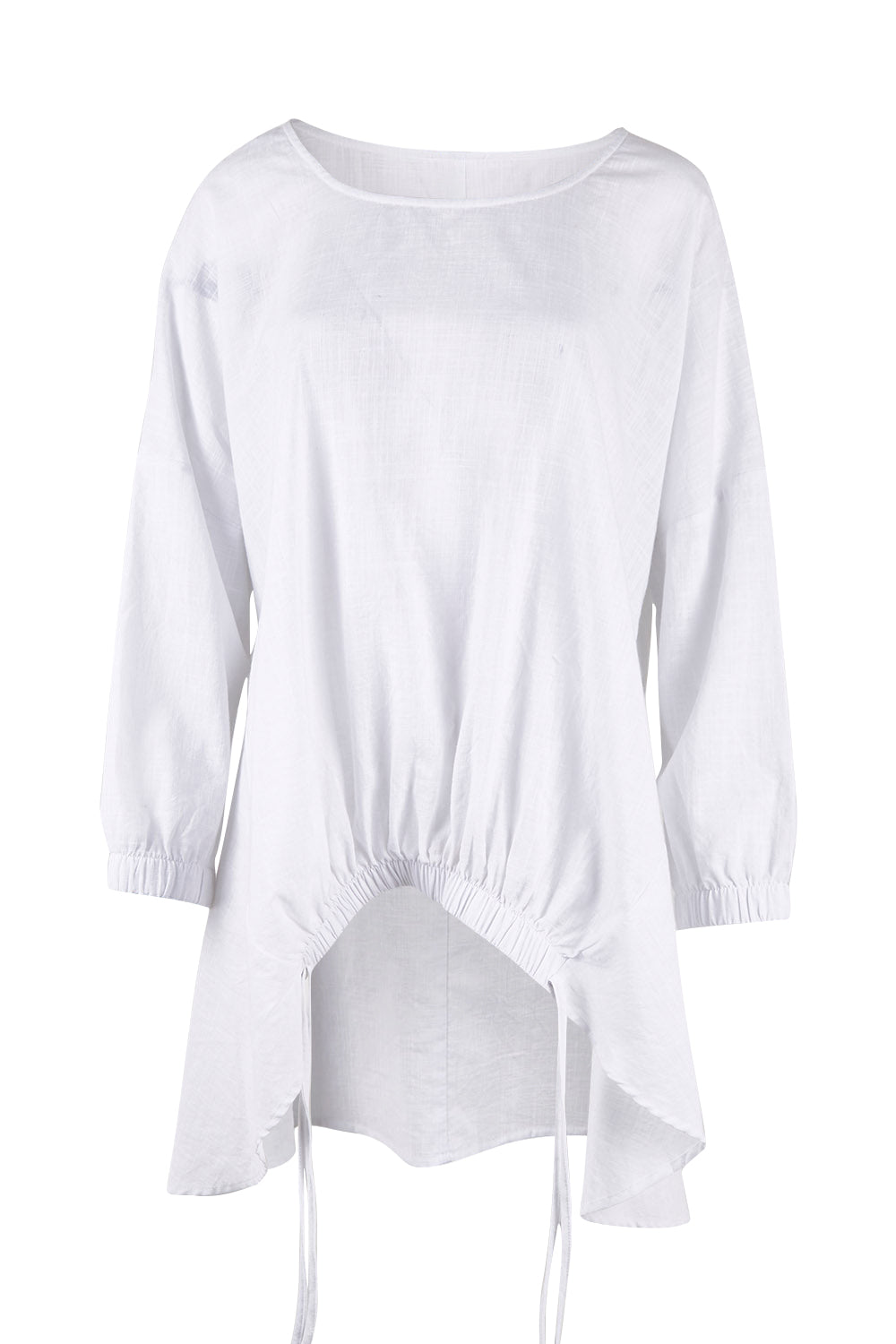 Product shot of the Good Times Gather Top in colour Offwhite (White), from the front