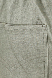 Product shot of the I Can Do It Myself Carpenter Cargos in colour Khaki (Green), detail