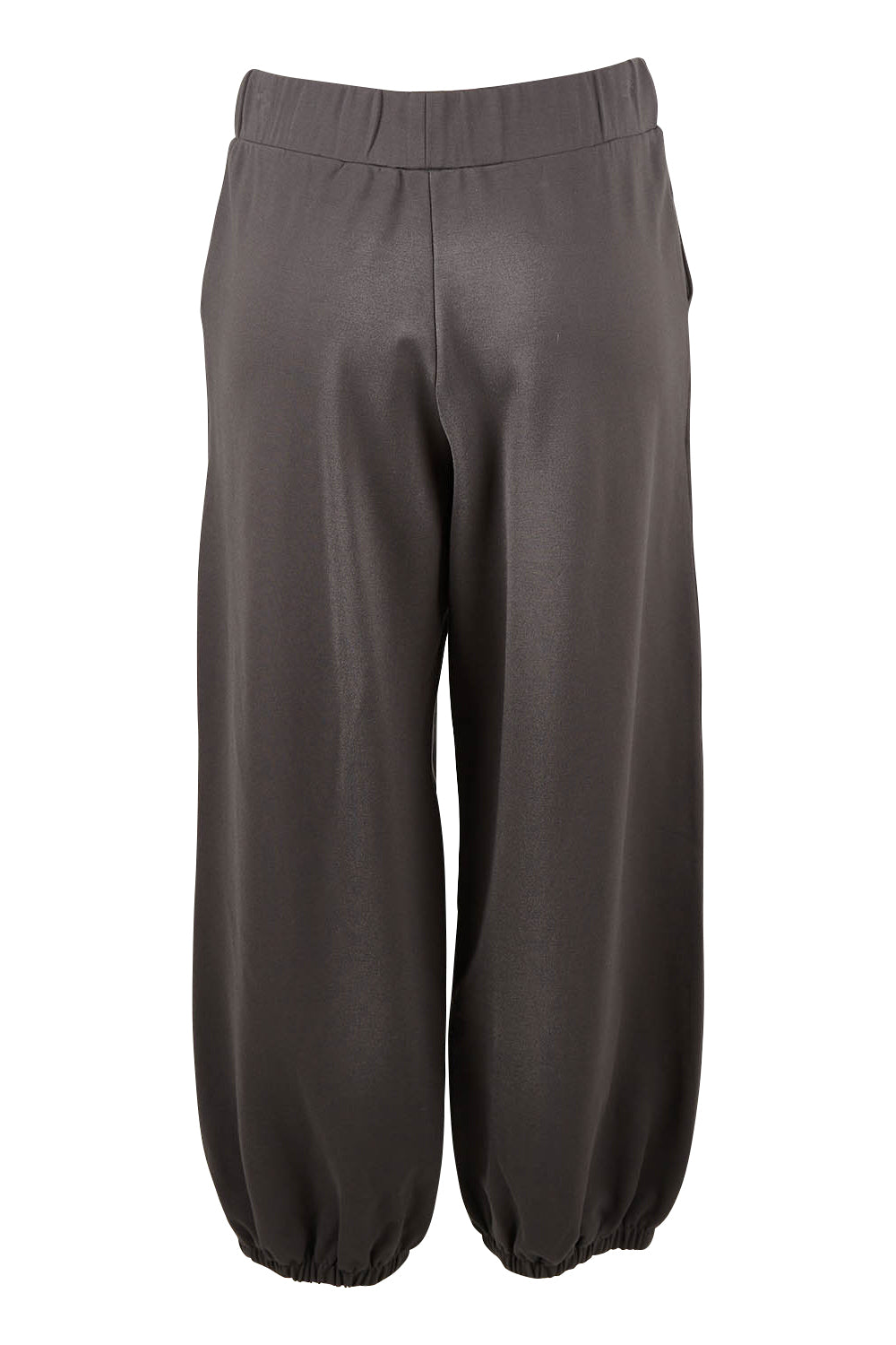 Product shot of the Keeping It Cool Boyfriend Pants in colour Castle (Grey), from the back
