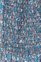 Product shot of the Paradise Found Maxi Dress in colour Denimfleur (Blue), detail