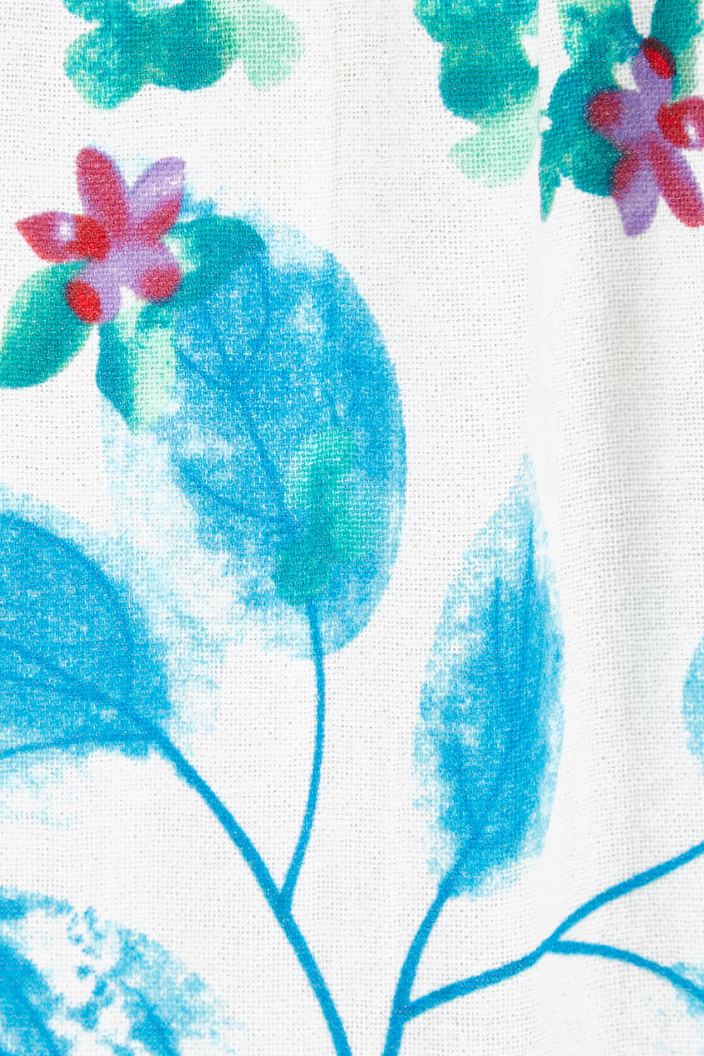 Product shot of the Chasing Blue Sky Cotton Dress in colour Blueleaf (Blue), detail