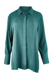 Product shot of the Brunch Lunch And Dinner Shirt in colour Sage (Green), from the front