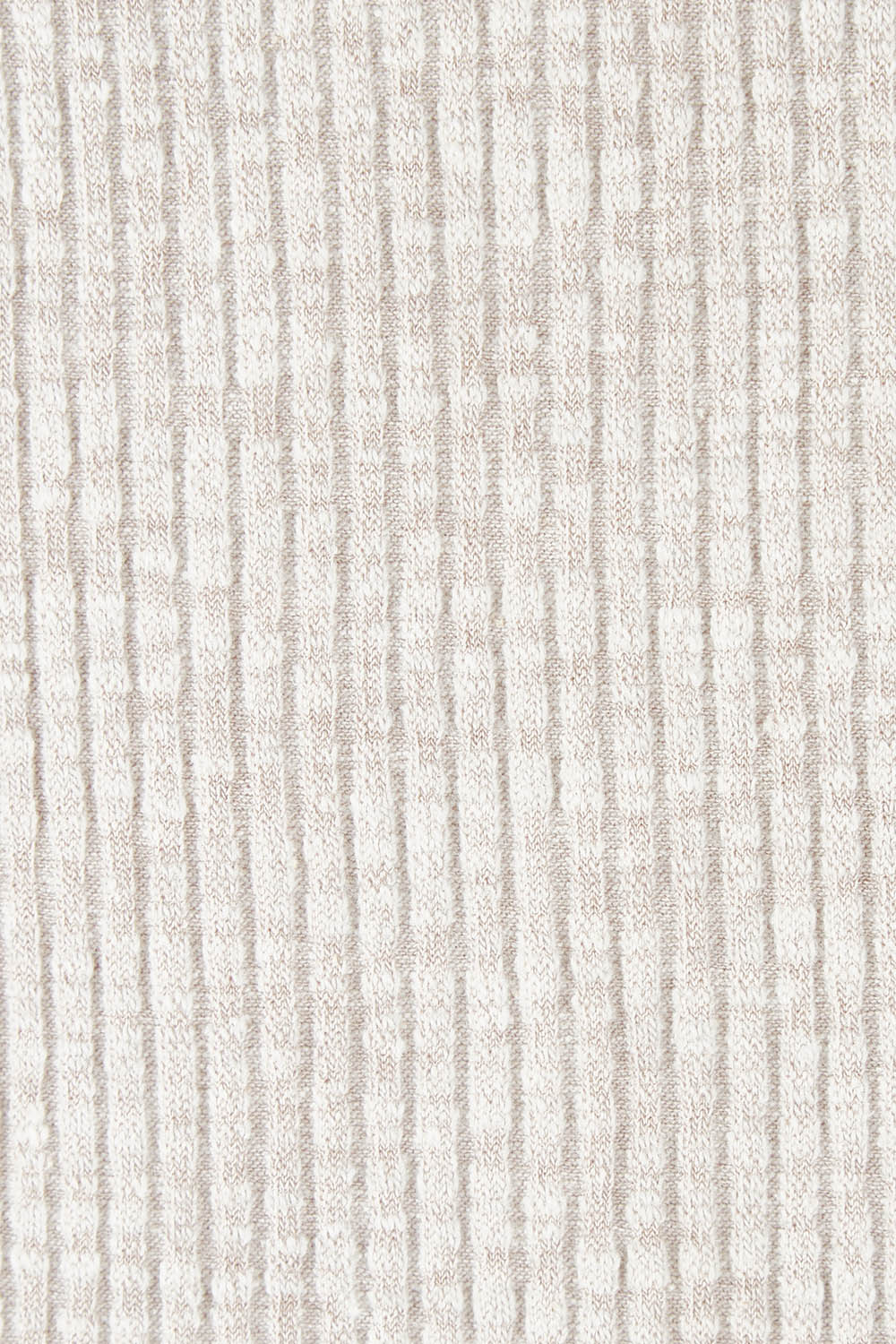 Product shot of the Easy Vibes Ribbed Top in colour Natural, detail