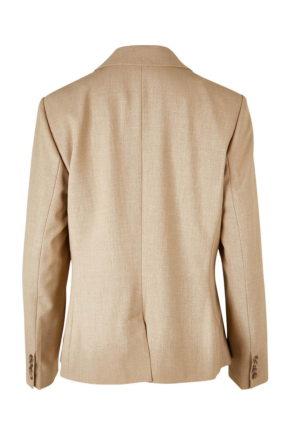 Product shot of the Sweet Whispers Blazer in colour Sand, from the back