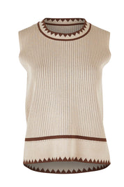 Product shot of the Always Classic Knit Tank in colour Wheatchoc, from the front