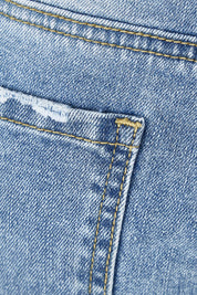Product shot of the Always There For Me Boyfriend Jeans in colour Denim (Blue), detail