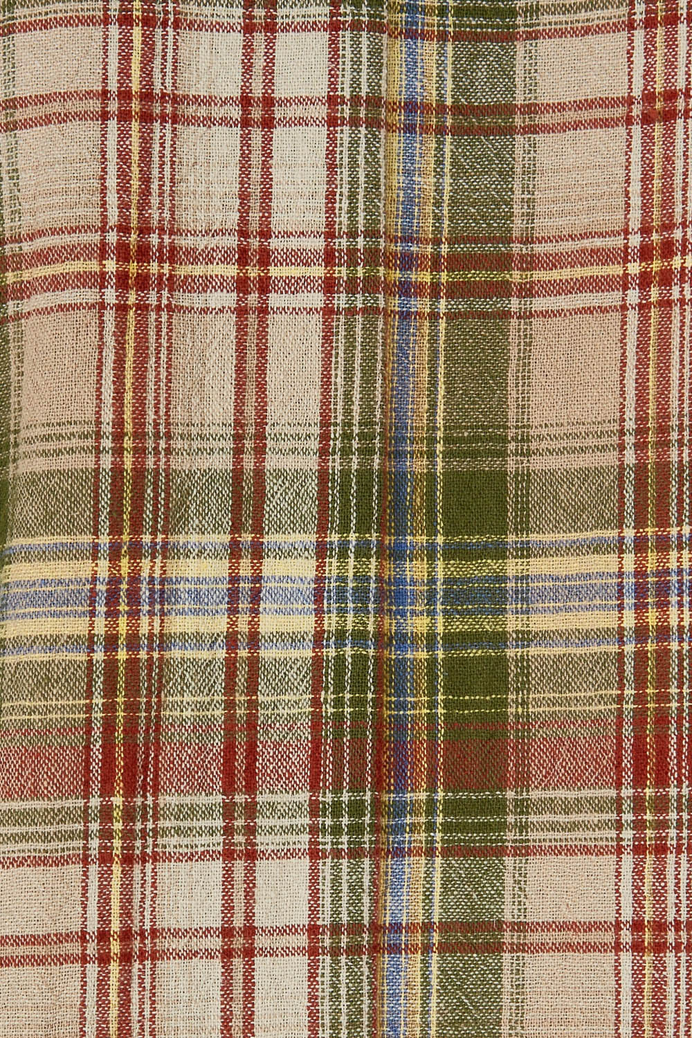 Product shot of the Check Me Out Cotton Blazer in colour Check (Green), detail
