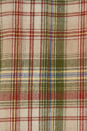 Product shot of the Check Me Out Cotton Blazer in colour Check (Green), detail