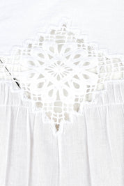 Product shot of the Frill Of The Romance Blouse in colour White (White), detail