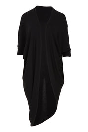 Product shot of the Falling For You Cardi in colour Black (Black), from the front