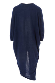 Product shot of the Falling For You Cardi in colour Navy (Blue), from the back