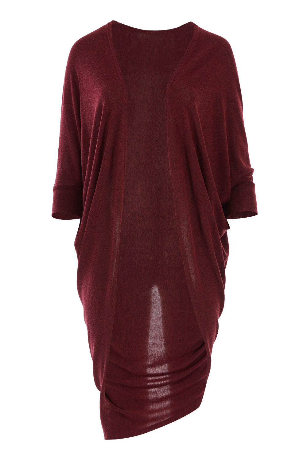 Product shot of the Falling For You Cardi in colour Port (Purple), from the front