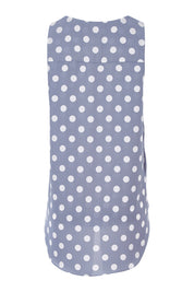 Product shot of the Sugar Snaps Layer Tank in colour Dustyblue (Blue), from the back