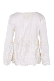 Product shot of the New Romantics Tunic in colour White (White), from the front