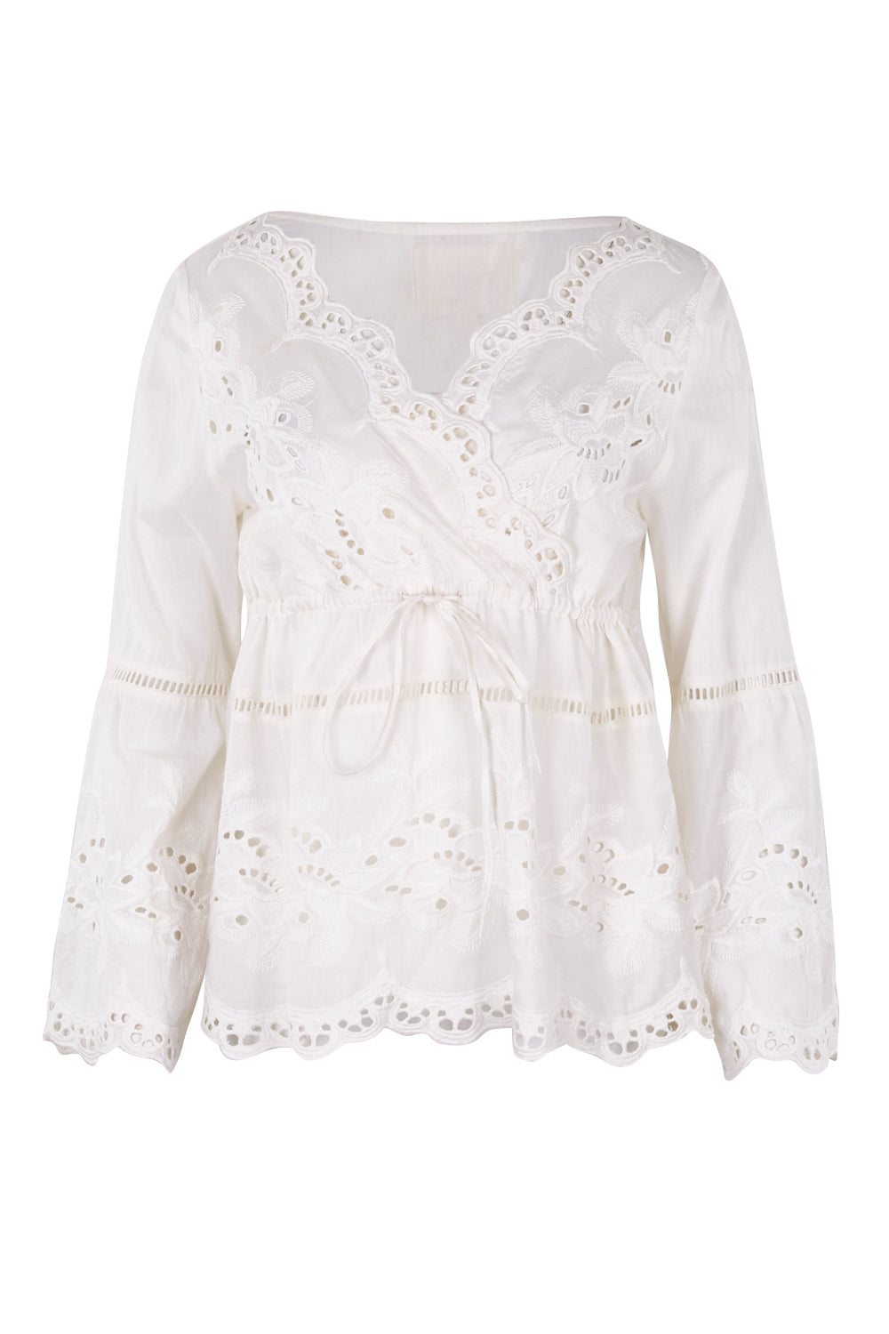 Product shot of the New Romantics Tunic in colour White (White), from the front