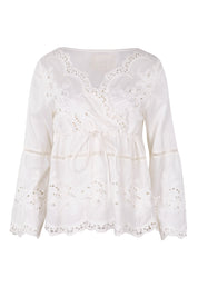 Product shot of the New Romantics Tunic in colour White (White), from the front
