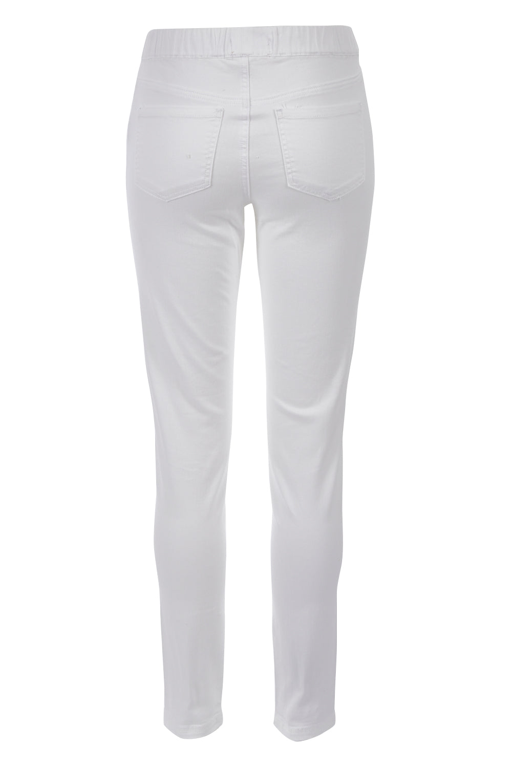 Product shot of the Wild Plains Stitched Jeggings in colour White (White), from the back