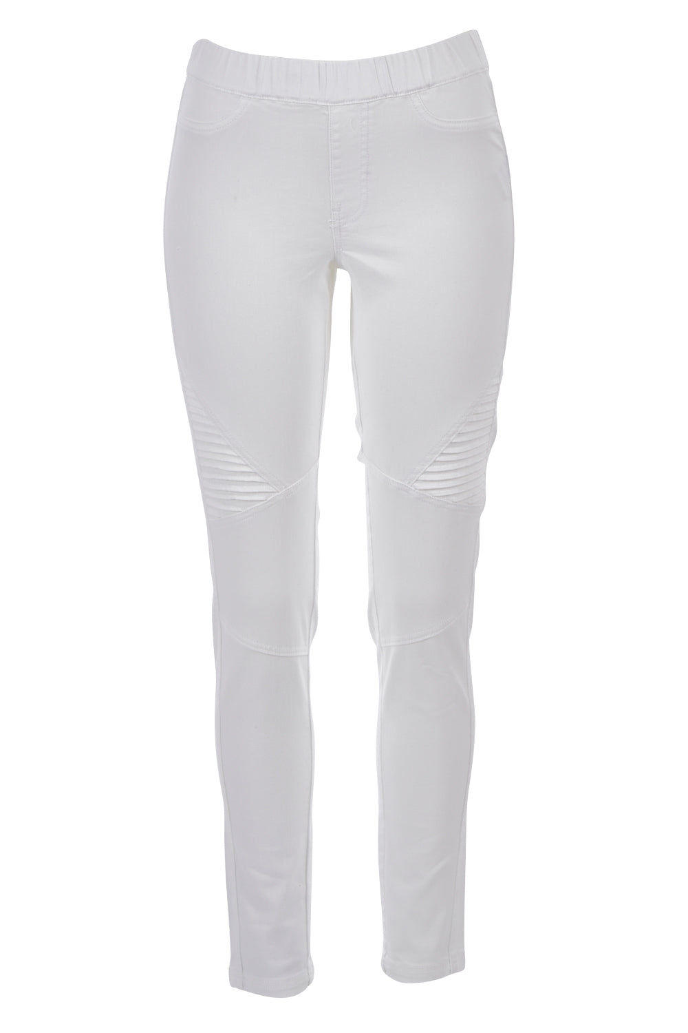 Product shot of the Wild Plains Stitched Jeggings in colour White (White), from the front