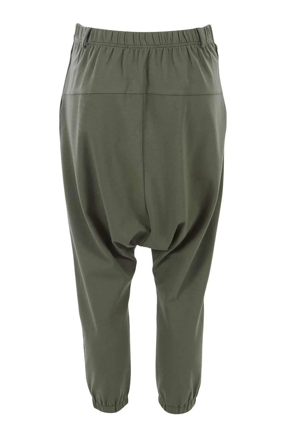 Product shot of the Relax With Me Pants in colour Moss (Green), from the back