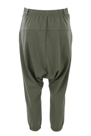 Product shot of the Relax With Me Pants in colour Moss (Green), from the back