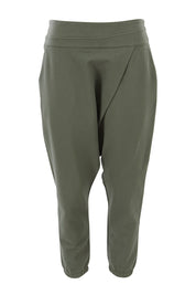 Product shot of the Relax With Me Pants in colour Moss (Green), from the front