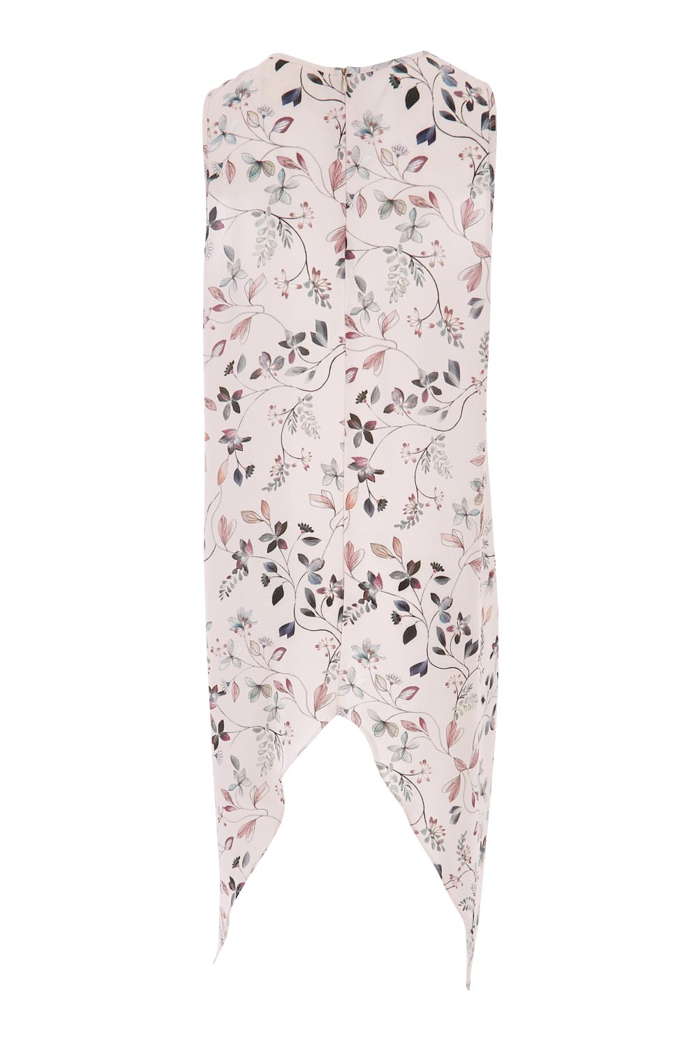 Product shot of the Flying Free Top in colour PinkFleur (Pink), from the back