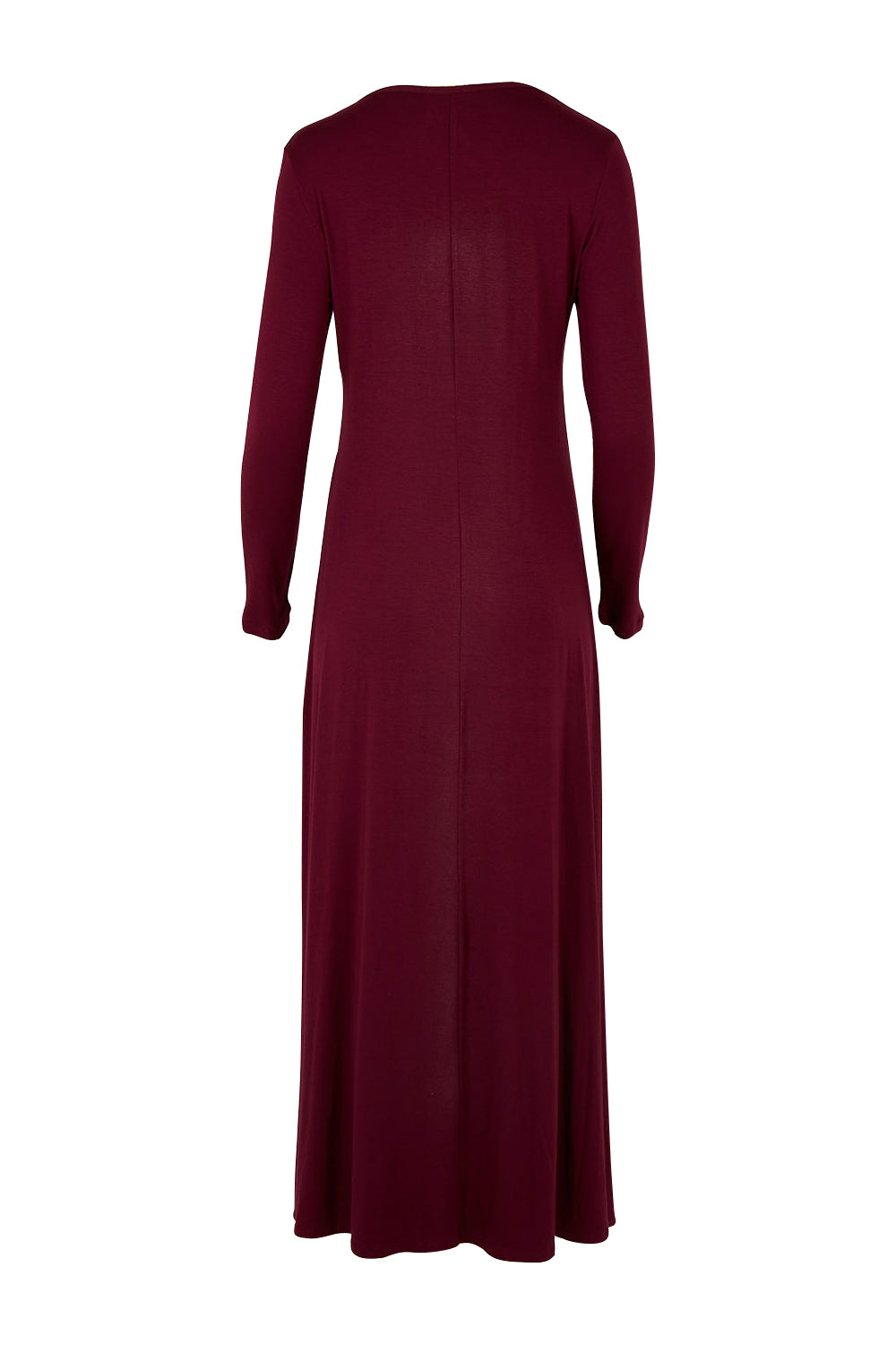 Product shot of the My Faithful Maxi Tee Dress in colour Scarlet (Red), from the back