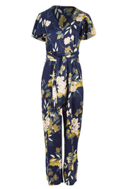 Product shot of the Sunday Picnic Jumpsuit in colour NavyFluer (Blue), from the front
