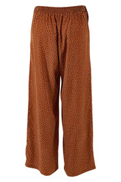 Product shot of the Spotty About You Wide Leg Pants in colour Rust, from the back