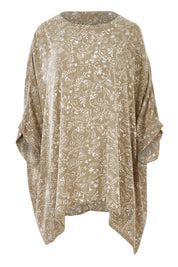 Product shot of the On The Horizon Swing Top in colour Khaki (Green), from the front