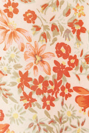 Product shot of the Easy Peasy Throw Top in colour Orangepop, detail