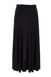 Product shot of The Wanderer In Me Travel Skirt in colour Black (Black), from the front