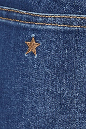 Product shot of the Follow Me Home Button Jeggings in colour Denim (Black), detail