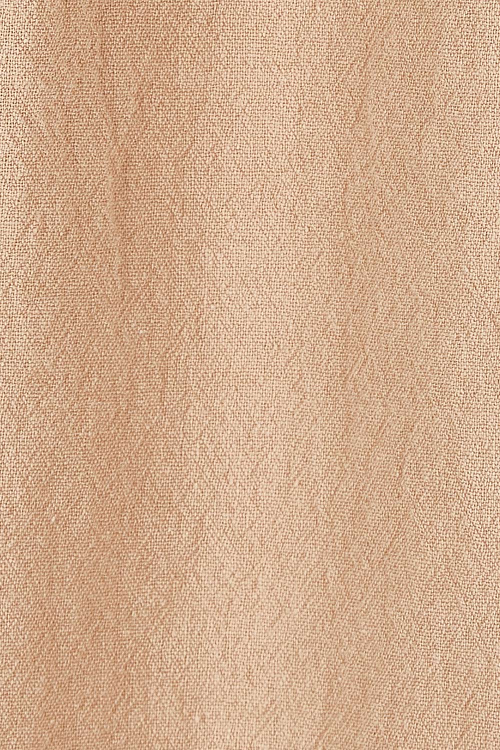 Product shot of the Twinkle In My Eye Off The Shoulder Top in colour Sand, detail