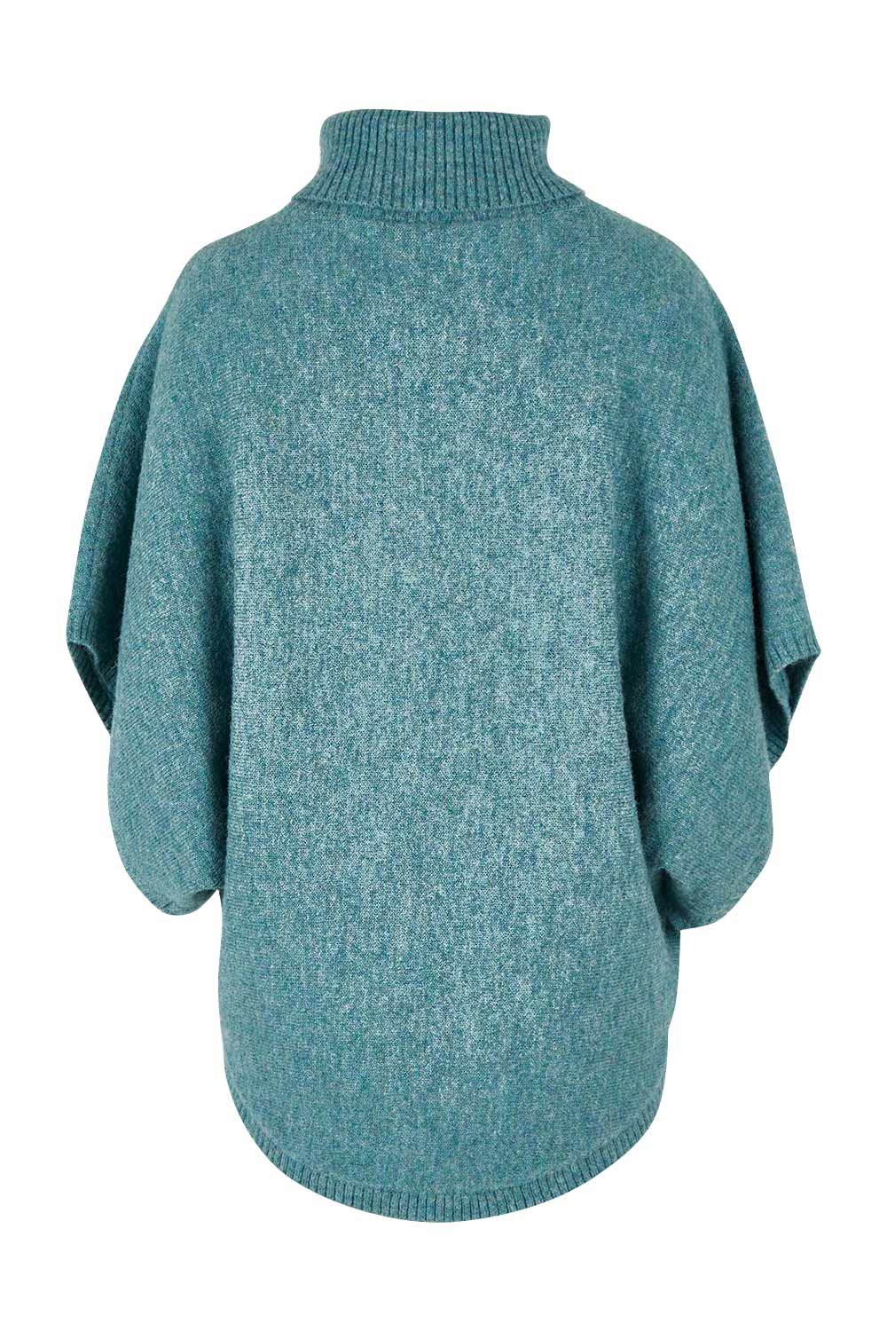 Product shot of the Addicted To You Sweater in colour Sea (Blue), from the back