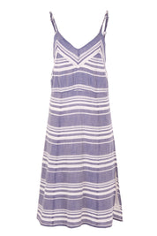 Product shot of the Orla Dress in colour Mohalo (Blue), from the front